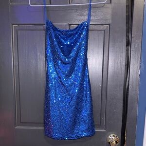 Lucy in the Sky Royal Blue Sequin Dress